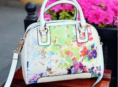 มาใหม่ พร้อมส่ง กระเป๋าMaomao รุ่น M16-016 กระเป๋าสไตล์เกาหลีค่ะ สีขาวและลายพิมพ์ดอกไม้สวย ของแท้